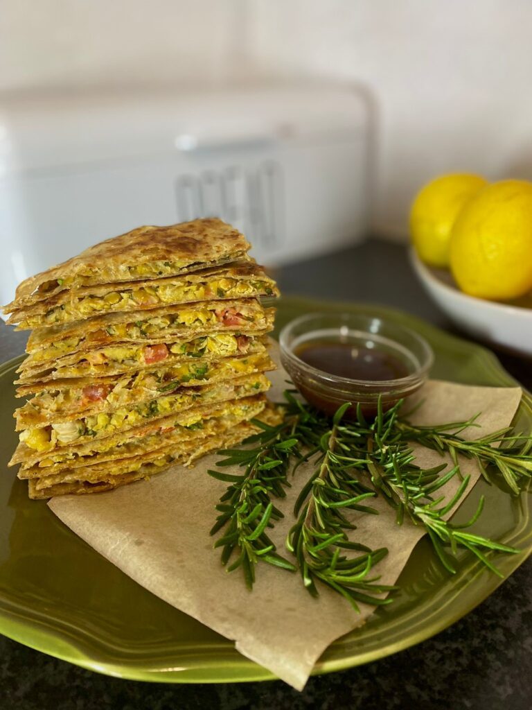 Grilled/Toasted Pancake with Vegetables
